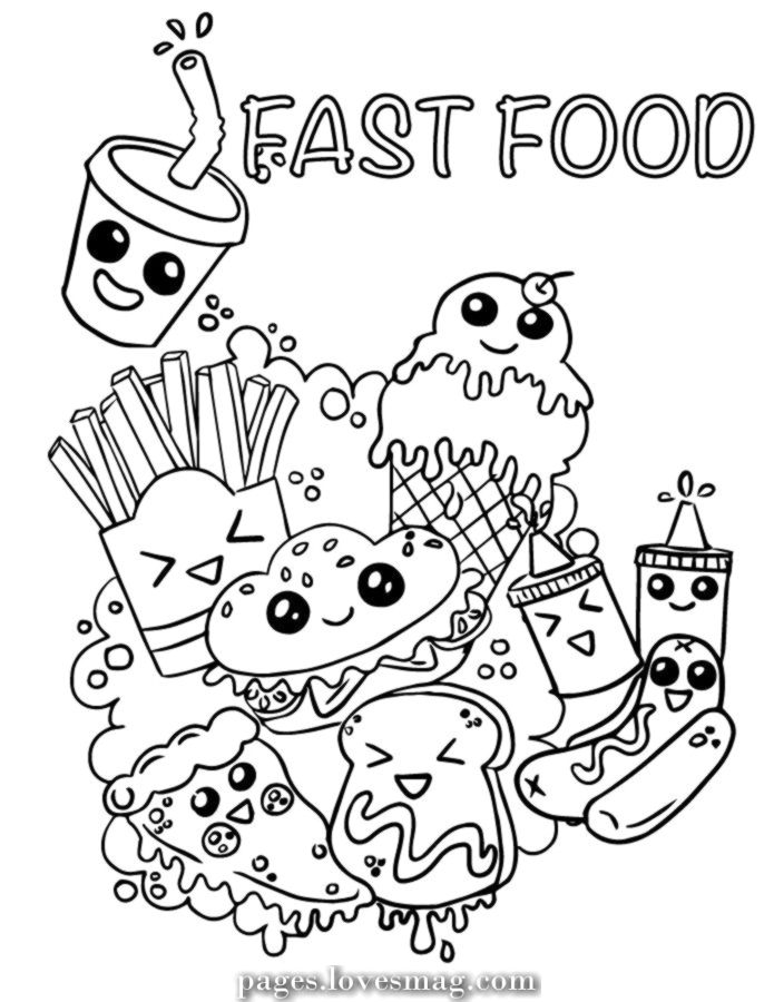 116 French Fries Coloring Pages Printable 101