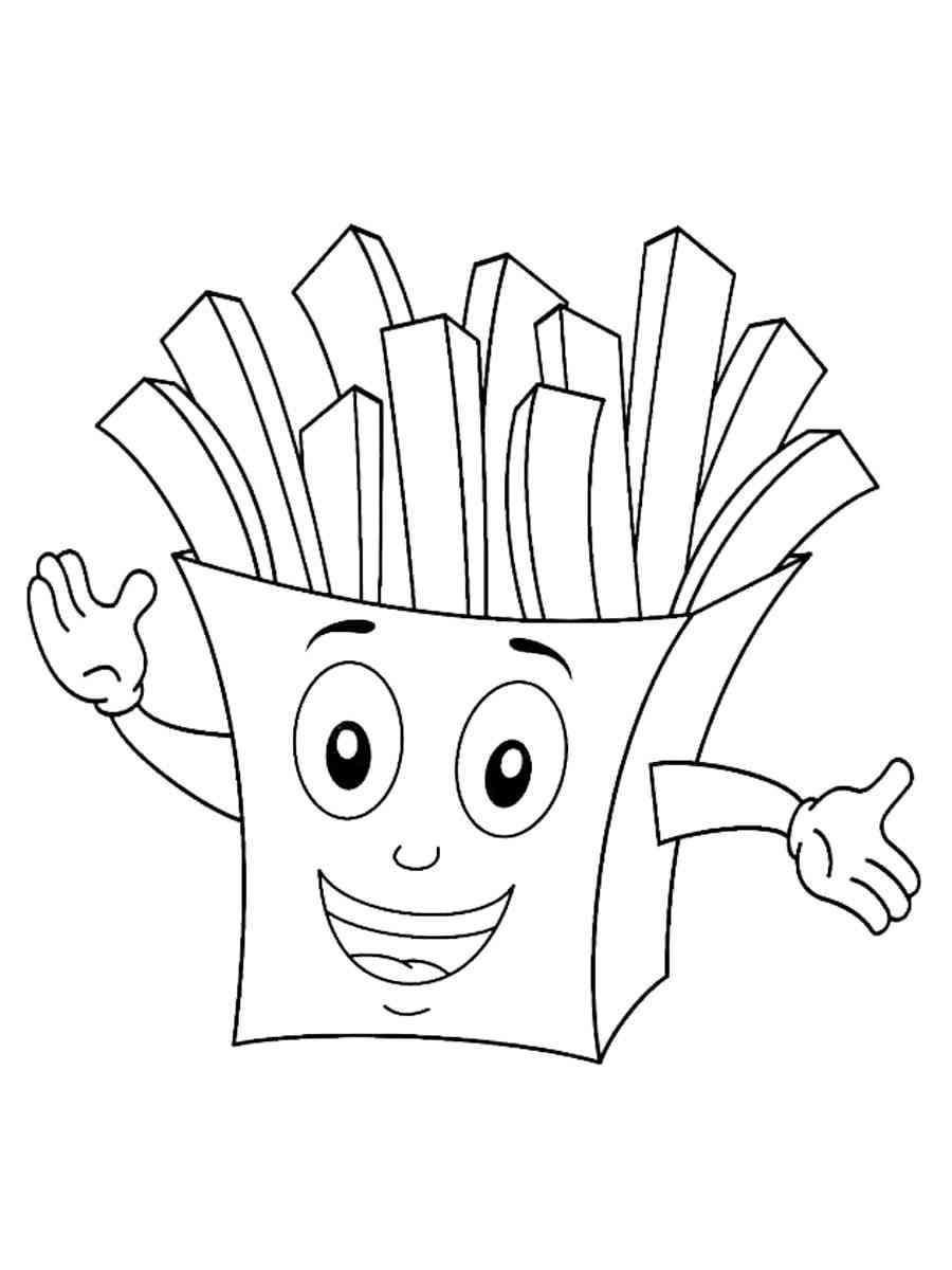 116 French Fries Coloring Pages Printable 107