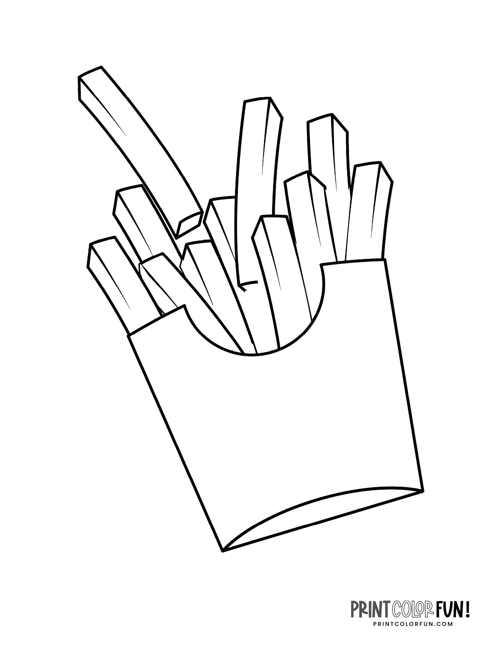 116 French Fries Coloring Pages Printable 14