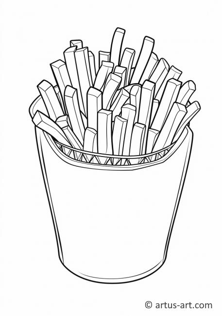 116 French Fries Coloring Pages Printable 19