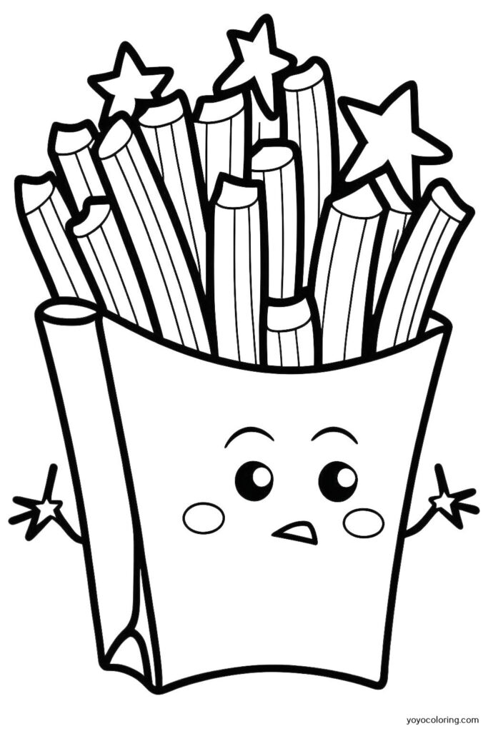 116 French Fries Coloring Pages Printable 32