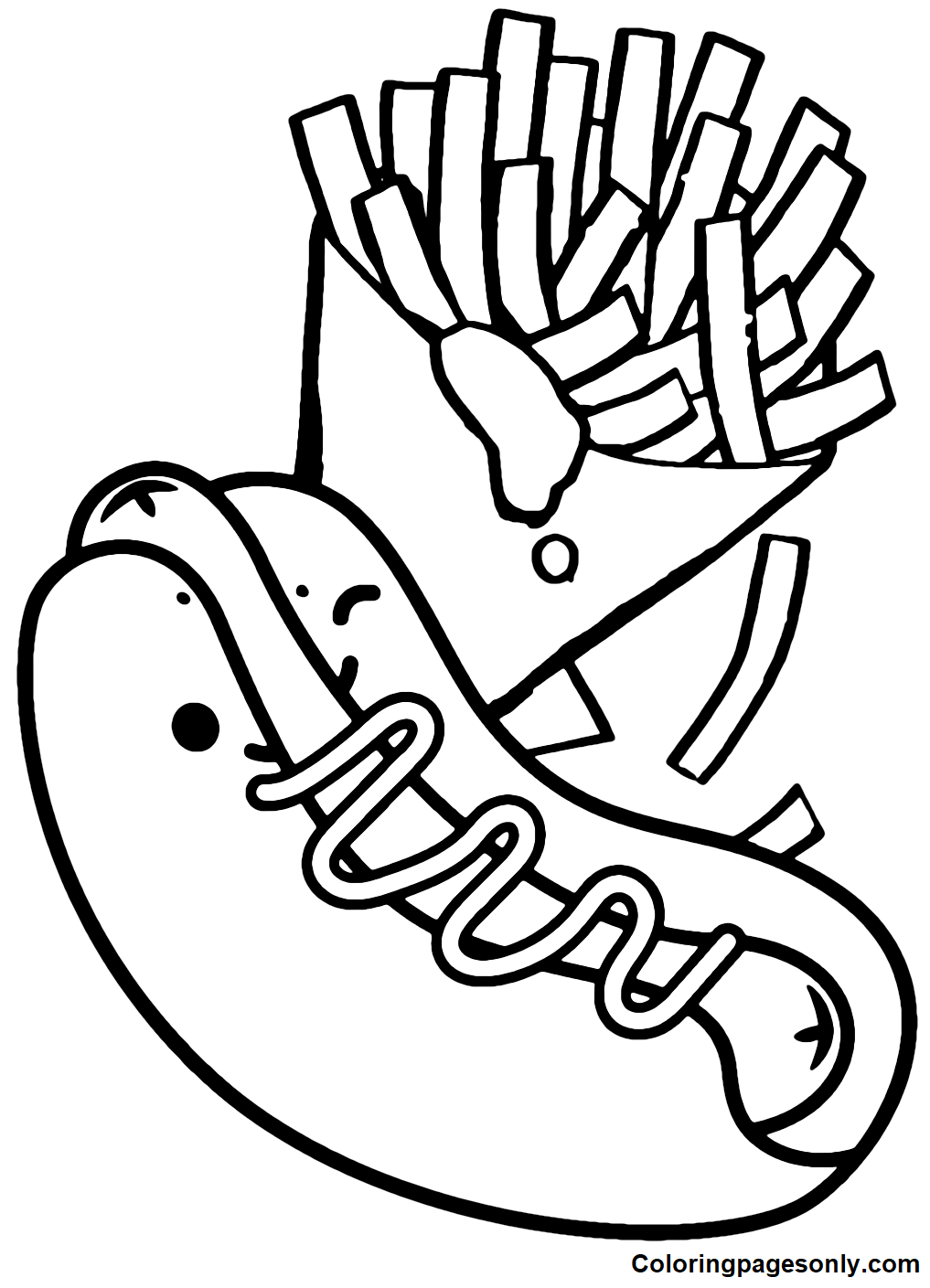 116 French Fries Coloring Pages Printable 4