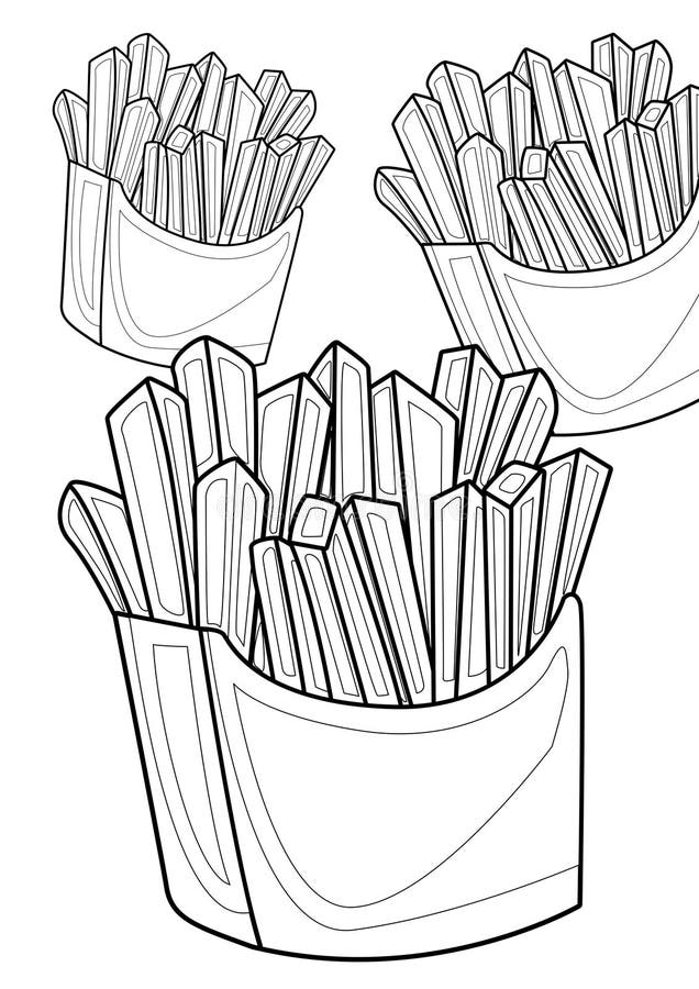 116 French Fries Coloring Pages Printable 5