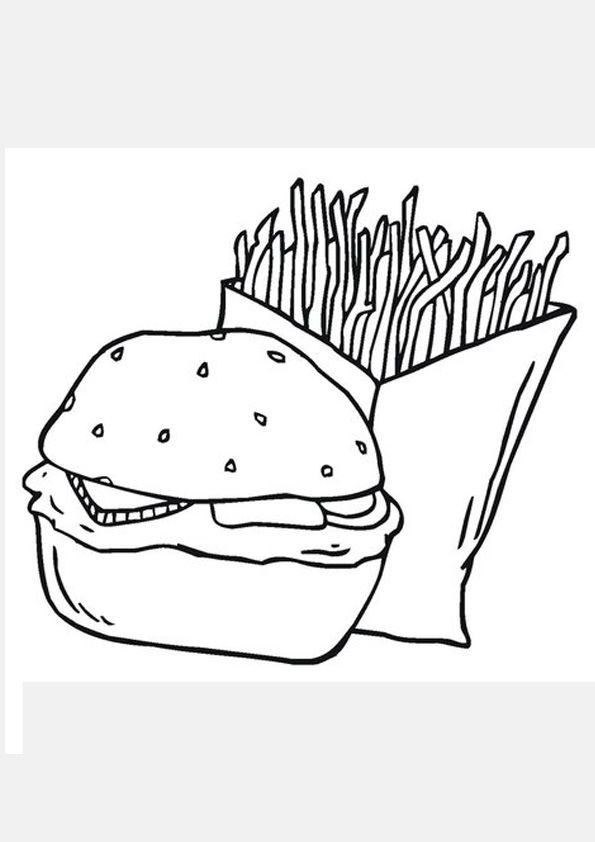 116 French Fries Coloring Pages Printable 50