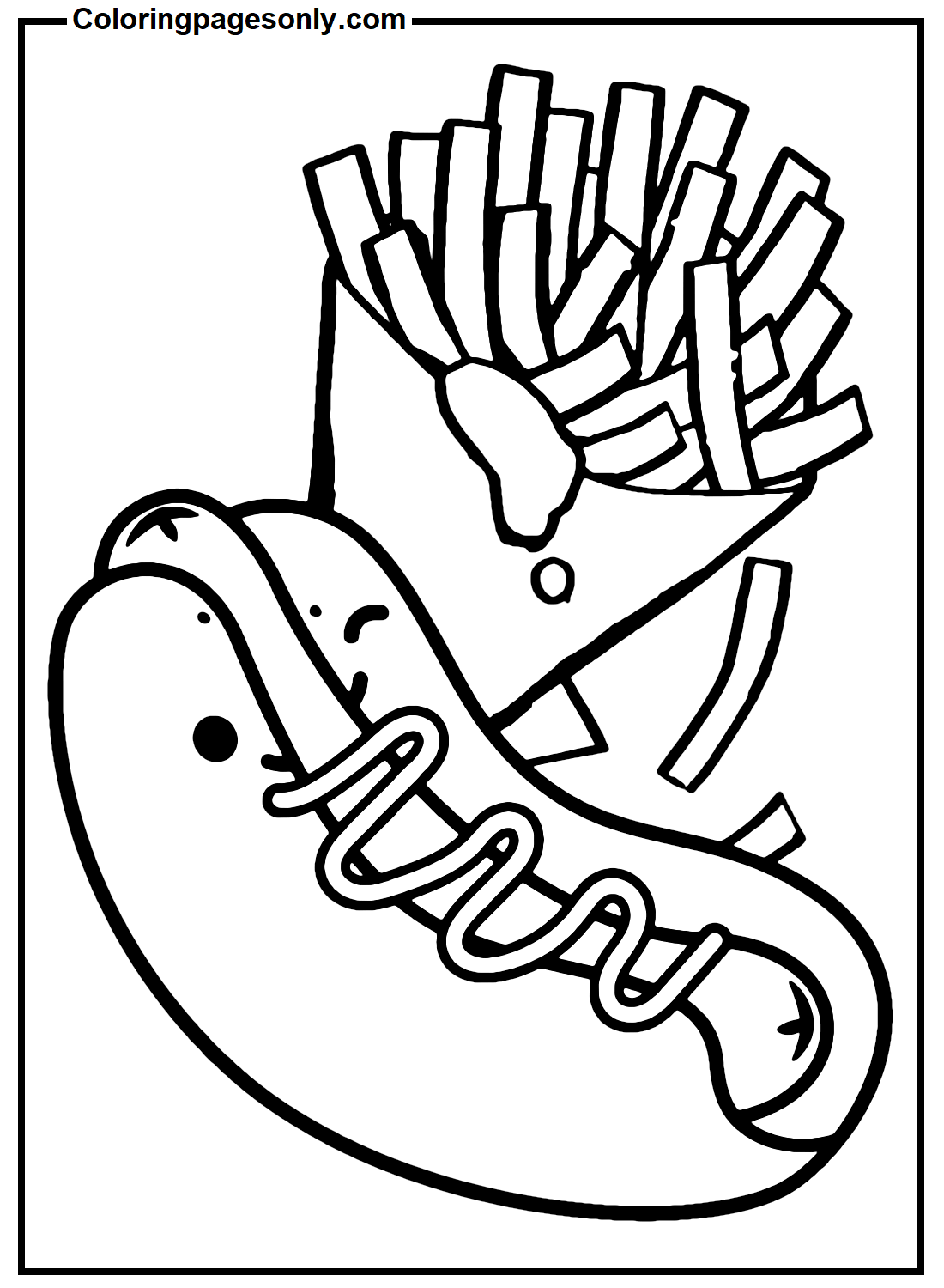 116 French Fries Coloring Pages Printable 6