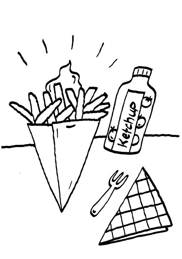 116 French Fries Coloring Pages Printable 60