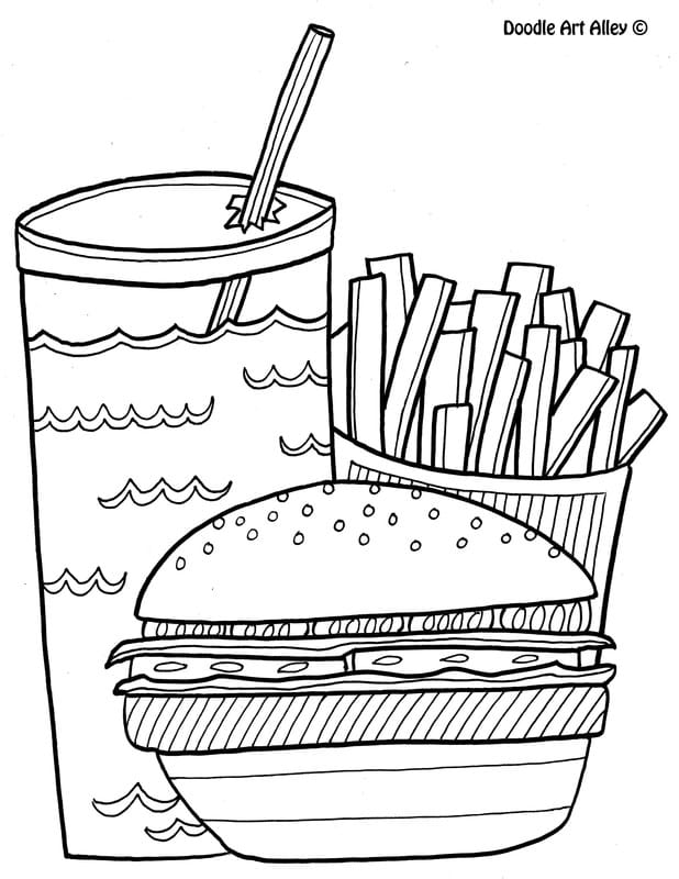 french fries coloring pages printable jpg