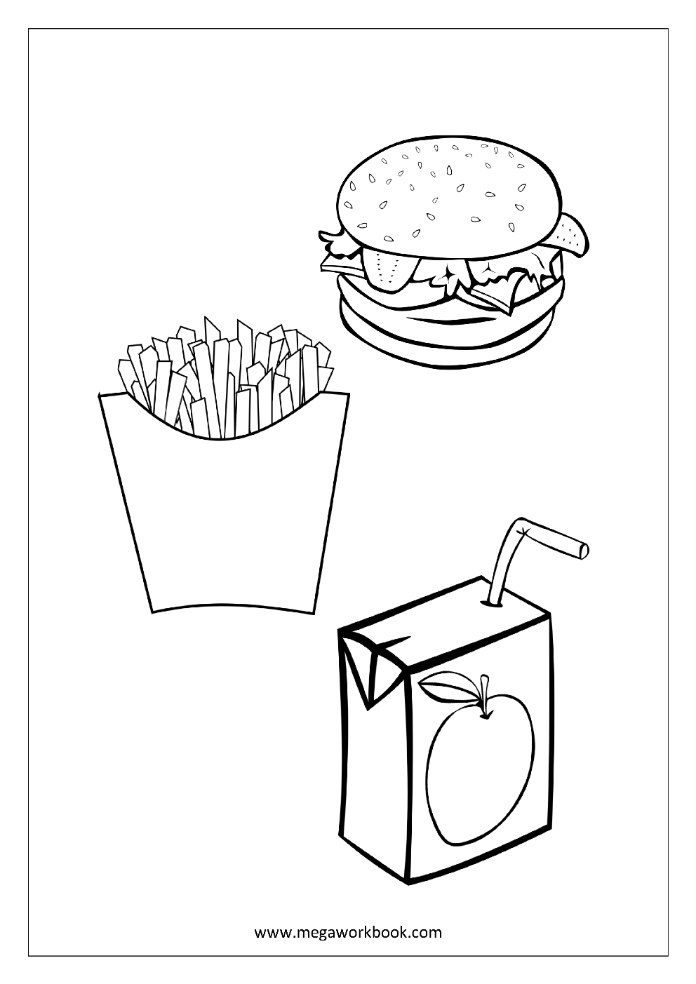 116 French Fries Coloring Pages Printable 77