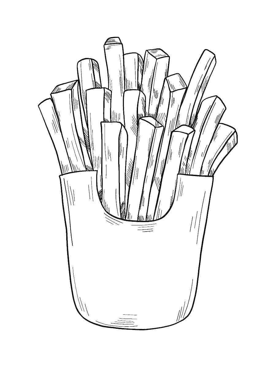 116 French Fries Coloring Pages Printable 80