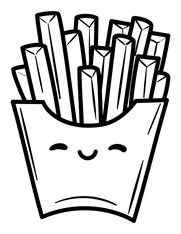 116 French Fries Coloring Pages Printable 90