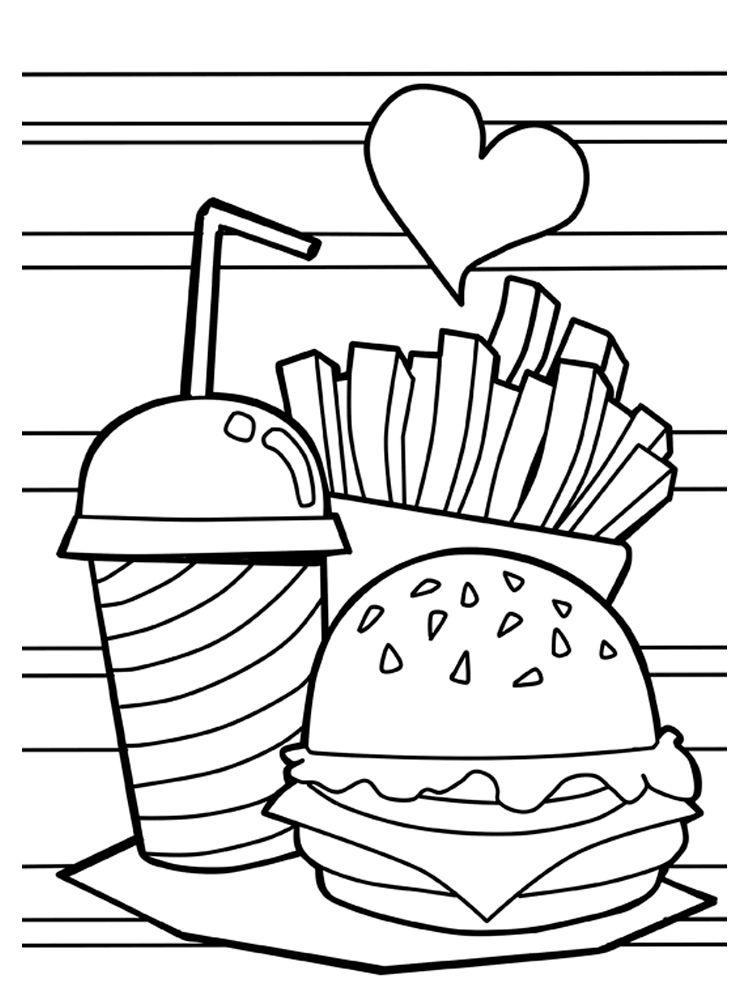 116 French Fries Coloring Pages Printable 97