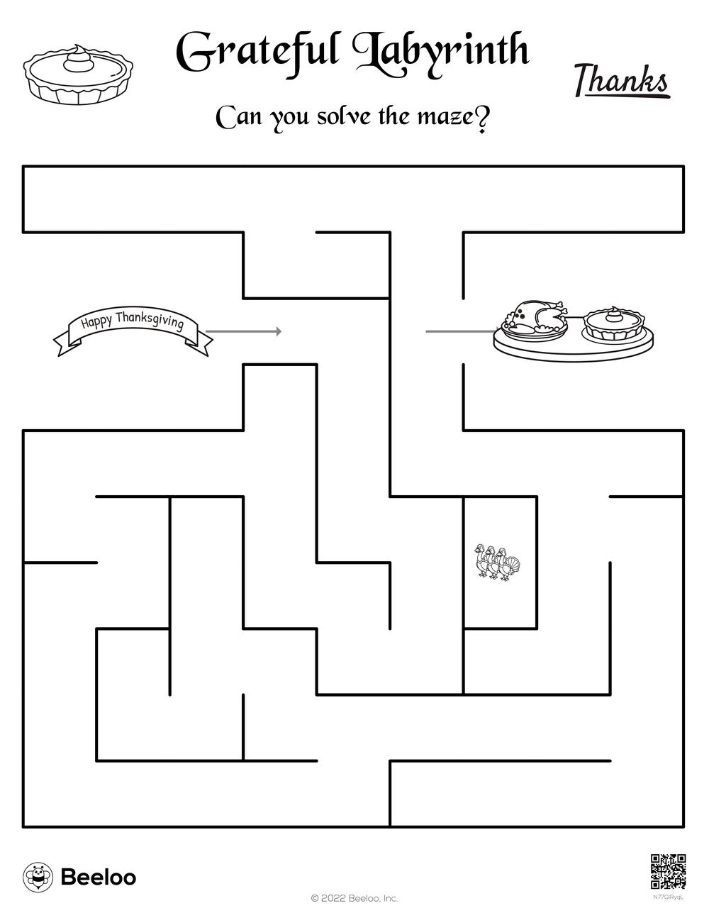 141 Challenging Thanksgiving Mazes Printable 133