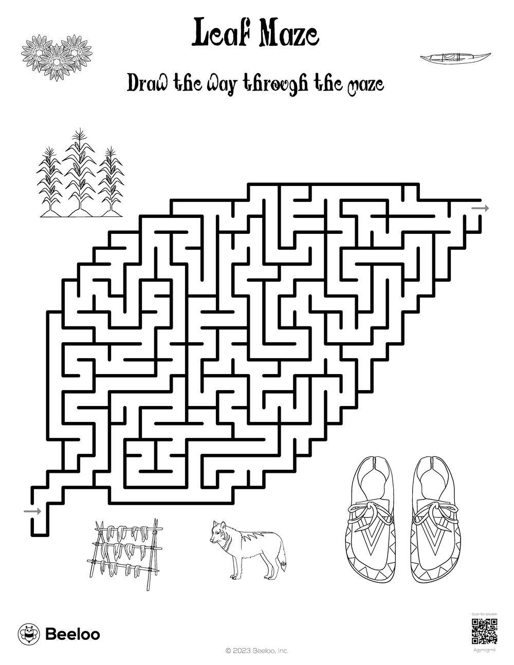 141 Challenging Thanksgiving Mazes Printable 15