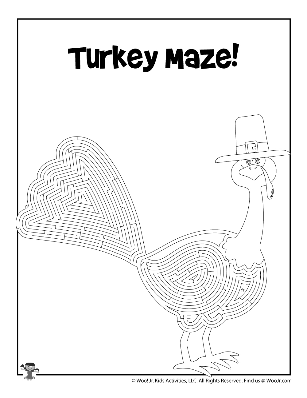 141 Challenging Thanksgiving Mazes Printable 17