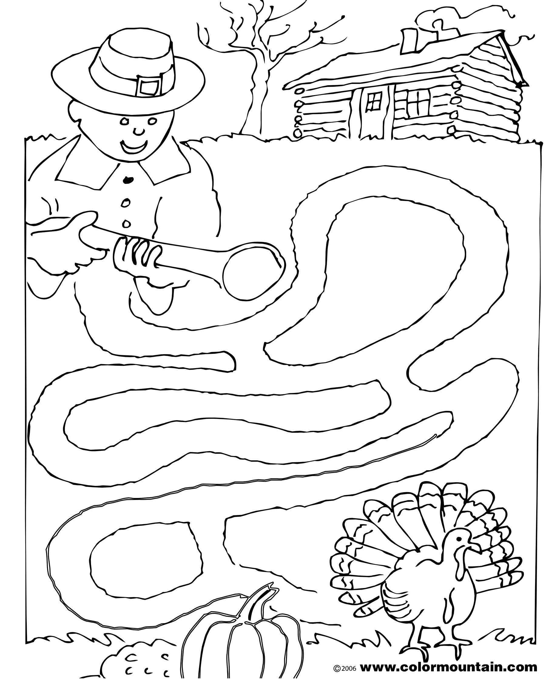 141 Challenging Thanksgiving Mazes Printable 18