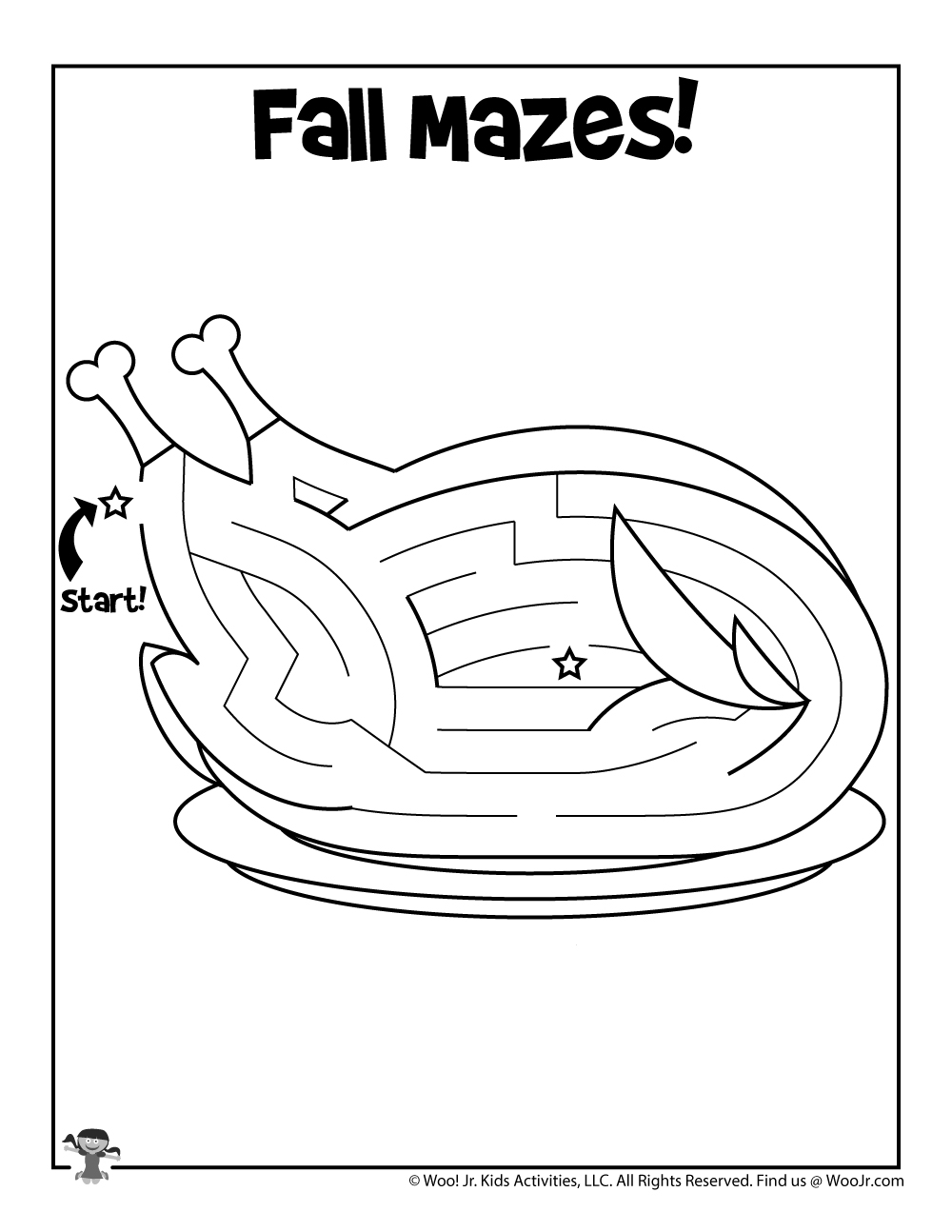 141 Challenging Thanksgiving Mazes Printable 20