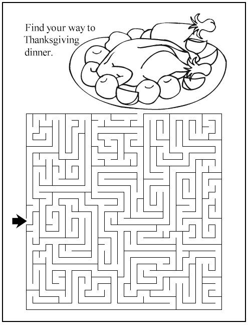 141 Challenging Thanksgiving Mazes Printable 22