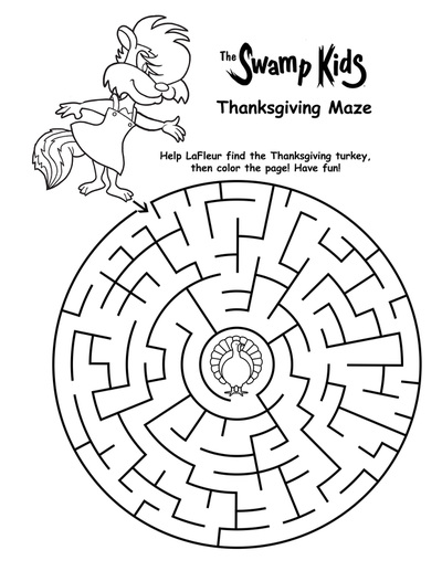 141 Challenging Thanksgiving Mazes Printable 3