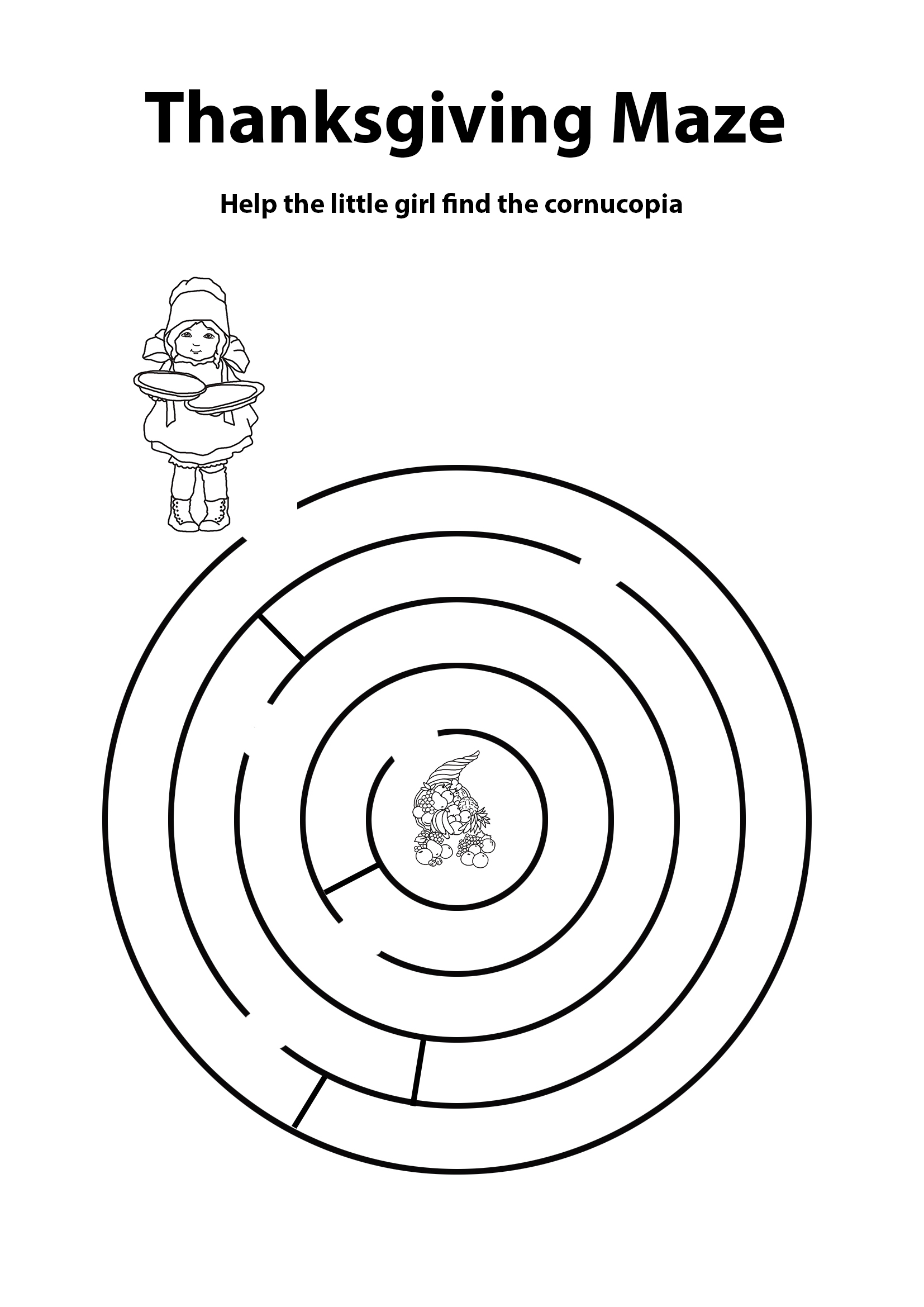 141 Challenging Thanksgiving Mazes Printable 48