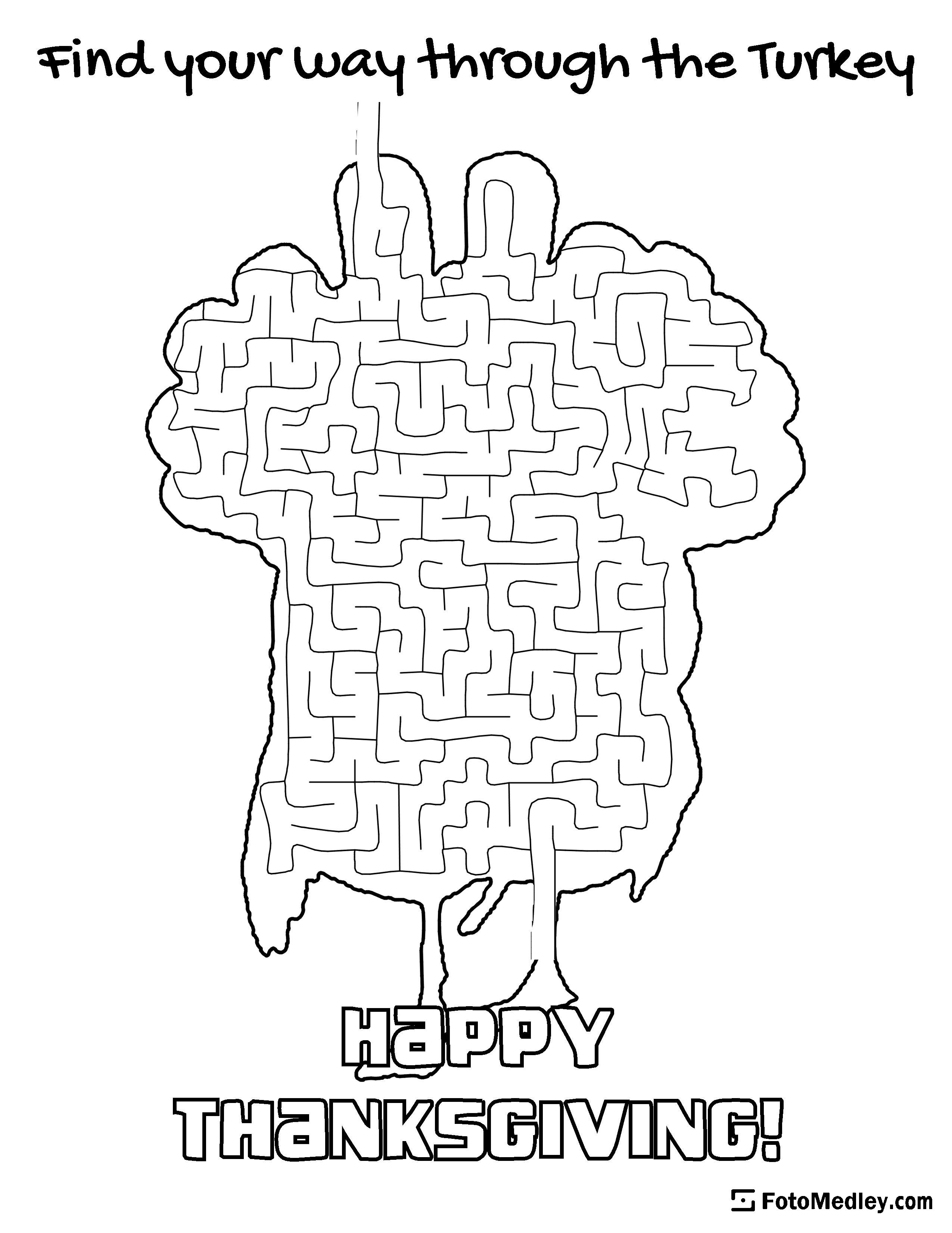 141 Challenging Thanksgiving Mazes Printable 51