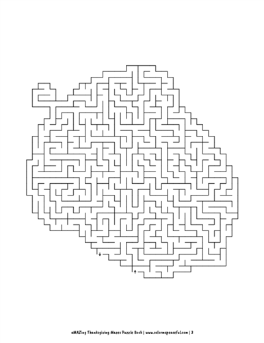 141 Challenging Thanksgiving Mazes Printable 59