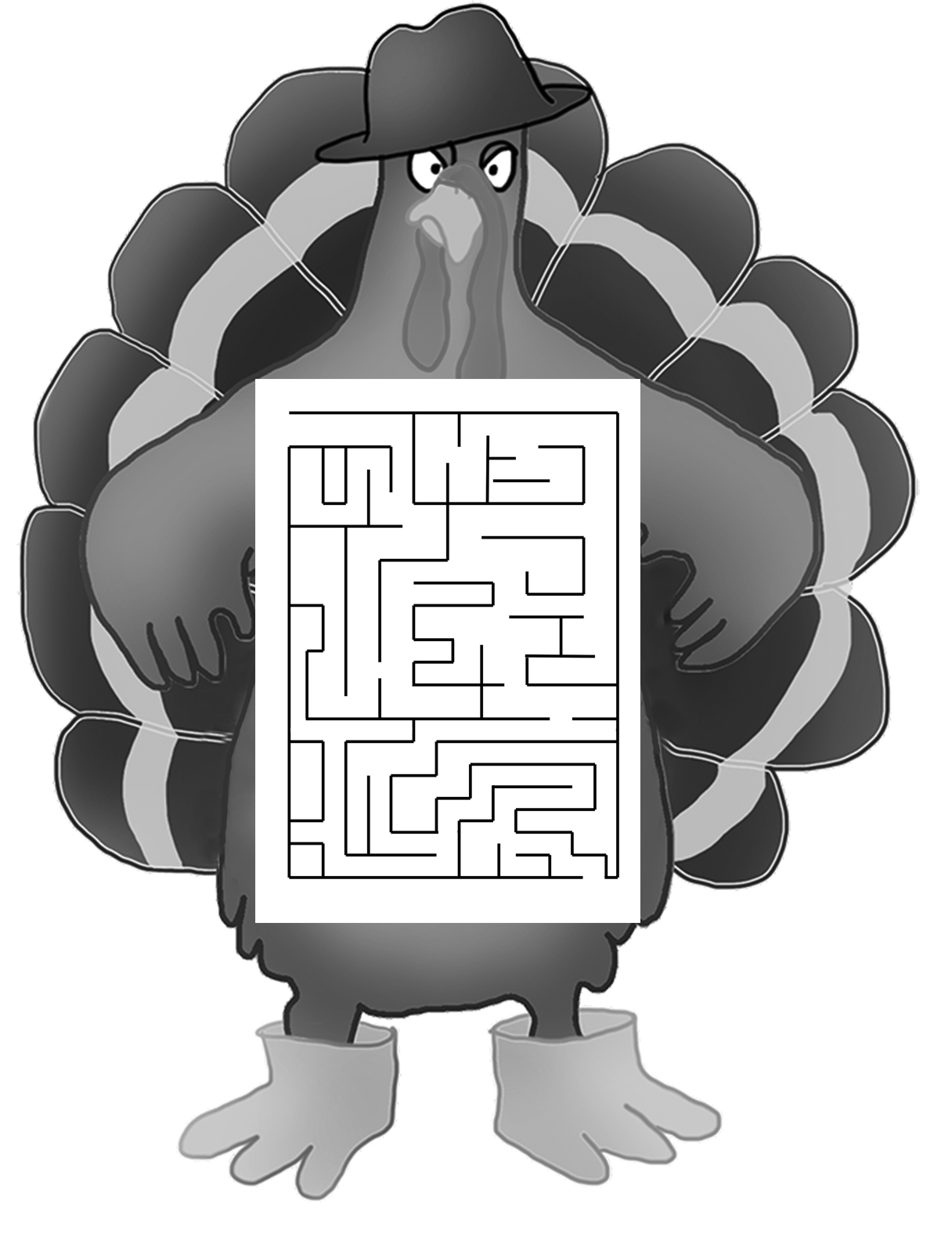 141 Challenging Thanksgiving Mazes Printable 67