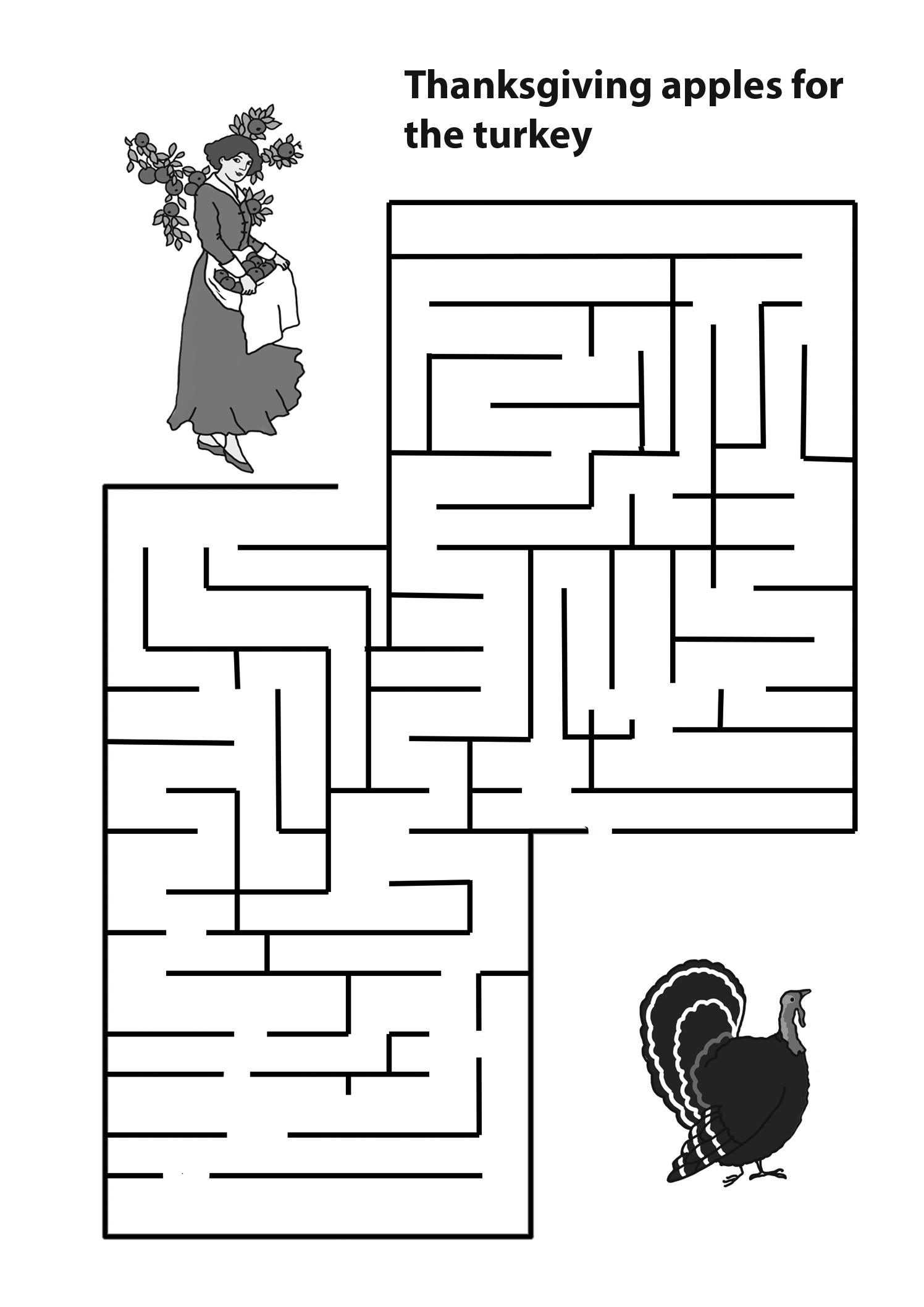 challenging thanksgiving mazes printable jpg