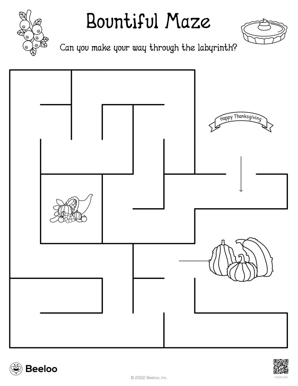 challenging thanksgiving mazes printable jpg