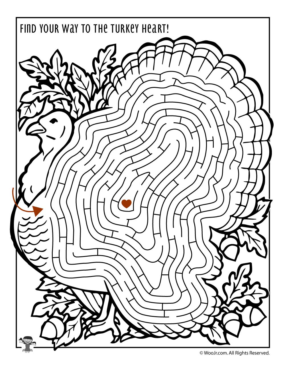 141 Challenging Thanksgiving Mazes Printable 92