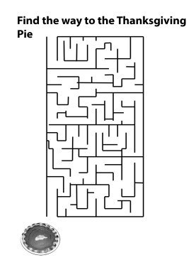 141 Challenging Thanksgiving Mazes Printable 93