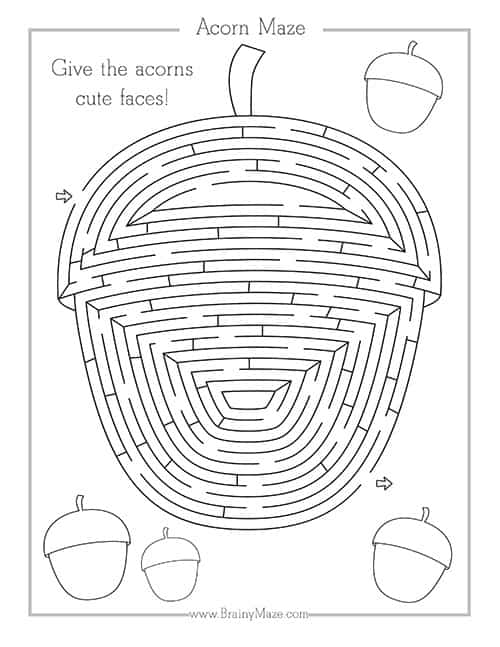 141 Challenging Thanksgiving Mazes Printable 97