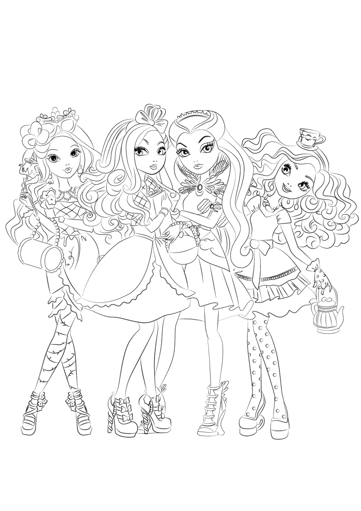 145 Enchanting Ever After High Coloring Pages Printable 10