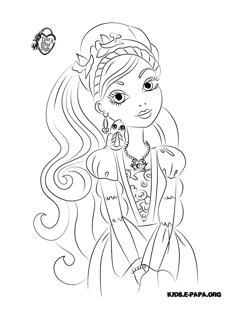 145 Enchanting Ever After High Coloring Pages Printable 102