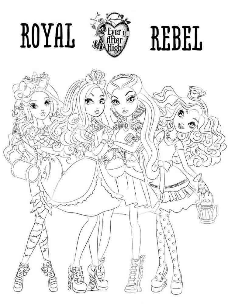 145 Enchanting Ever After High Coloring Pages Printable 112