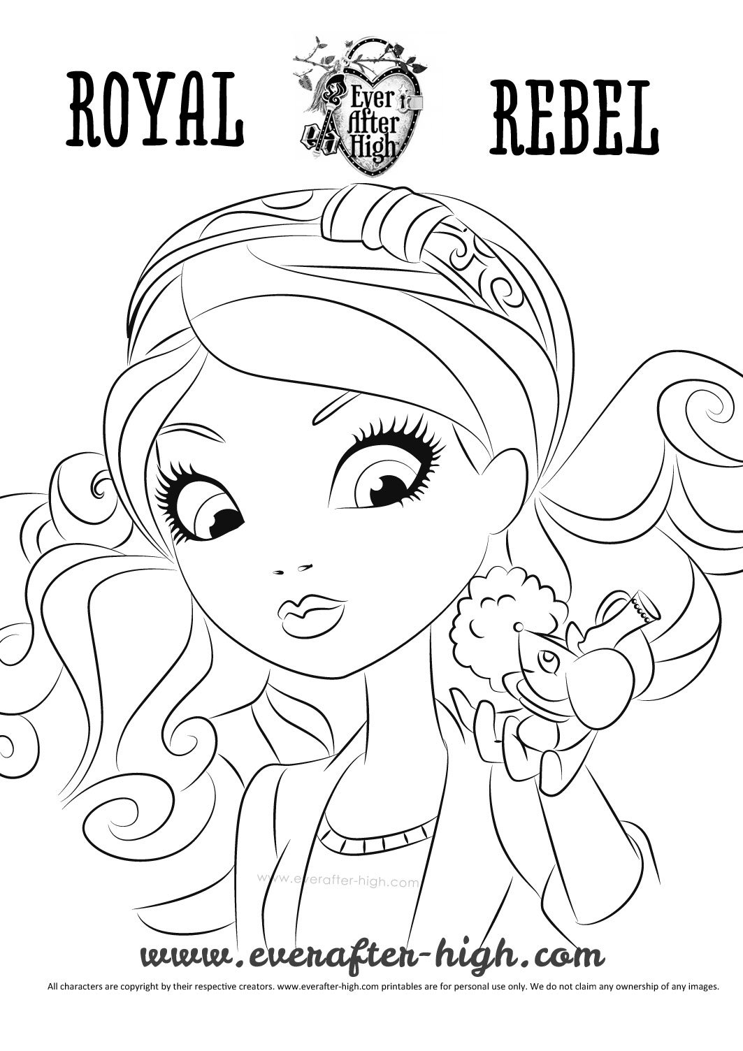 145 Enchanting Ever After High Coloring Pages Printable 116