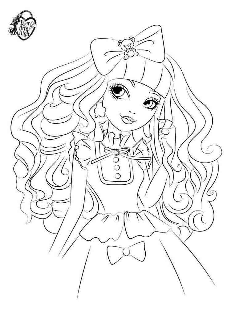 145 Enchanting Ever After High Coloring Pages Printable 121