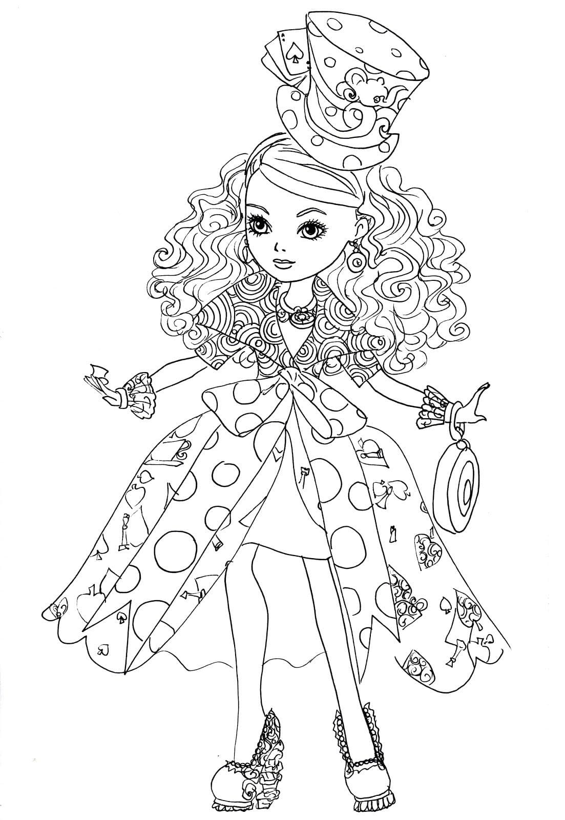 145 Enchanting Ever After High Coloring Pages Printable 124