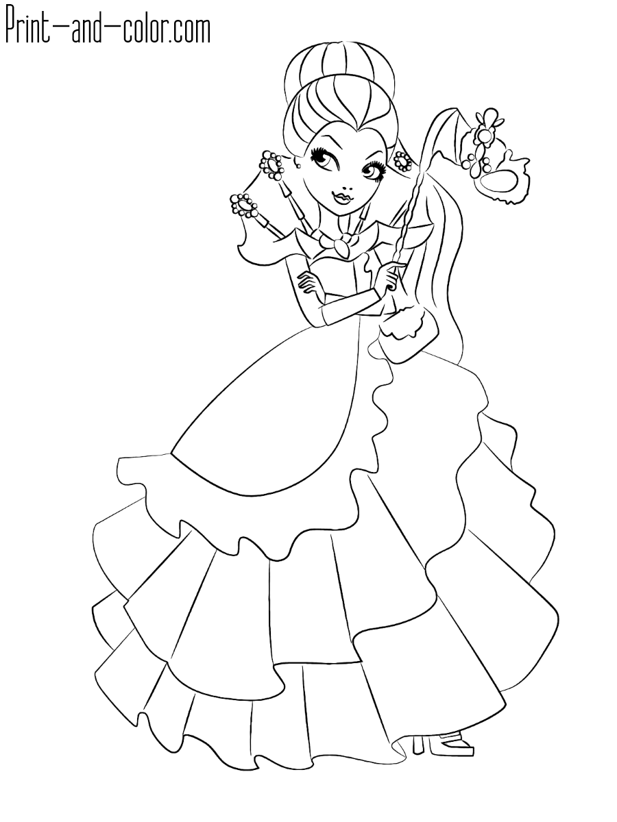 145 Enchanting Ever After High Coloring Pages Printable 125