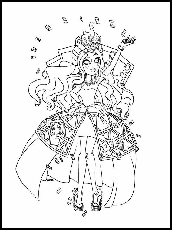 145 Enchanting Ever After High Coloring Pages Printable 126