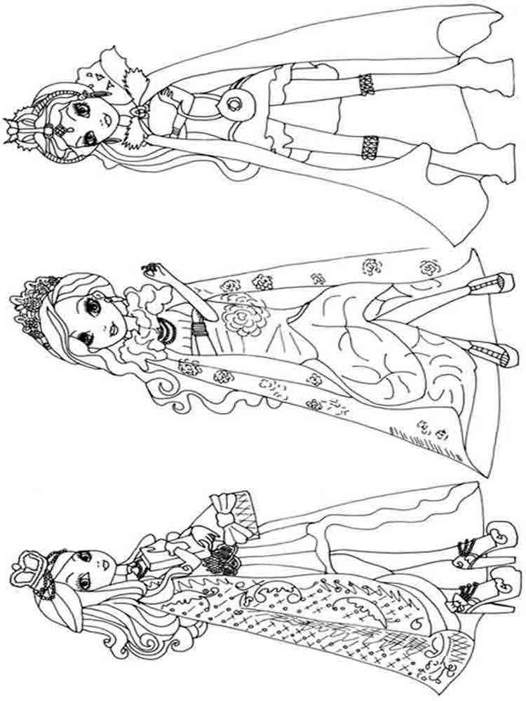 145 Enchanting Ever After High Coloring Pages Printable 127