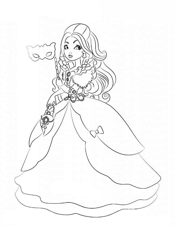 145 Enchanting Ever After High Coloring Pages Printable 142