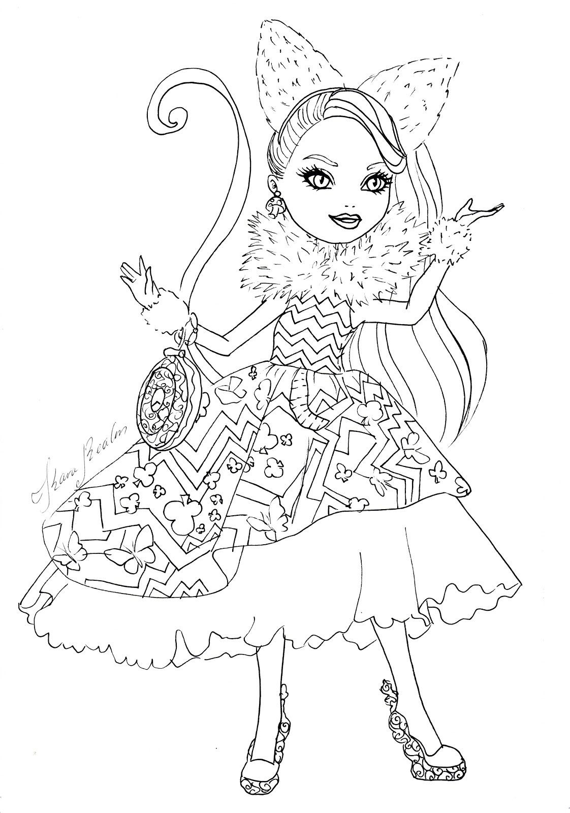 enchanting ever after high coloring pages printable jpg