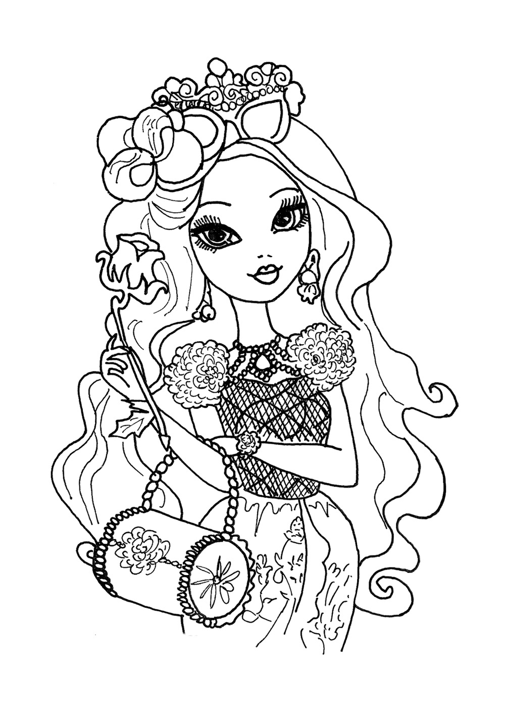 145 Enchanting Ever After High Coloring Pages Printable 2