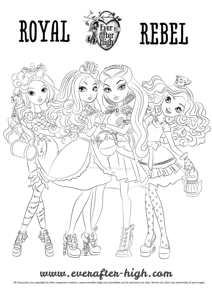 enchanting ever after high coloring pages printable jpg