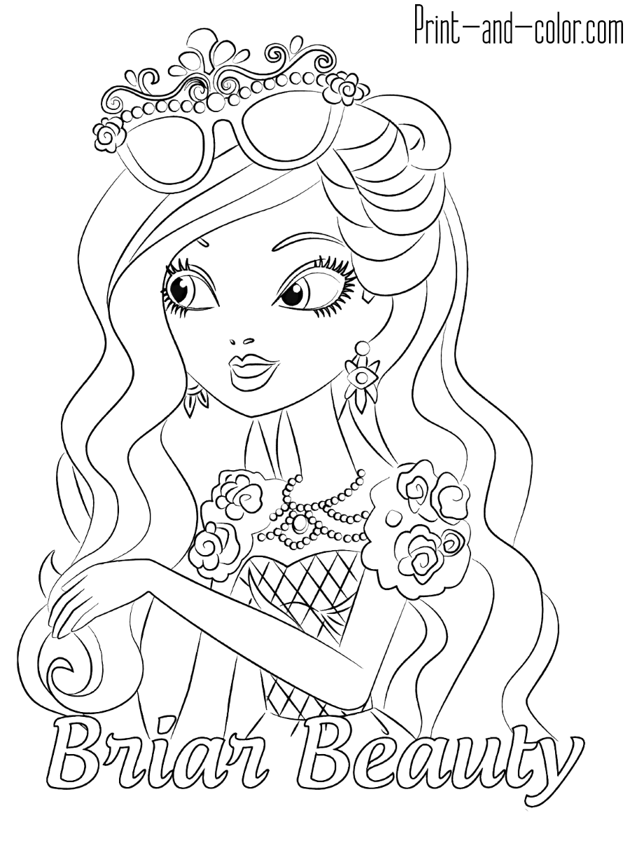 enchanting ever after high coloring pages printable jpg