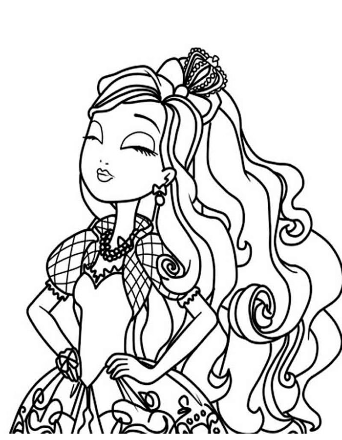 145 Enchanting Ever After High Coloring Pages Printable 41