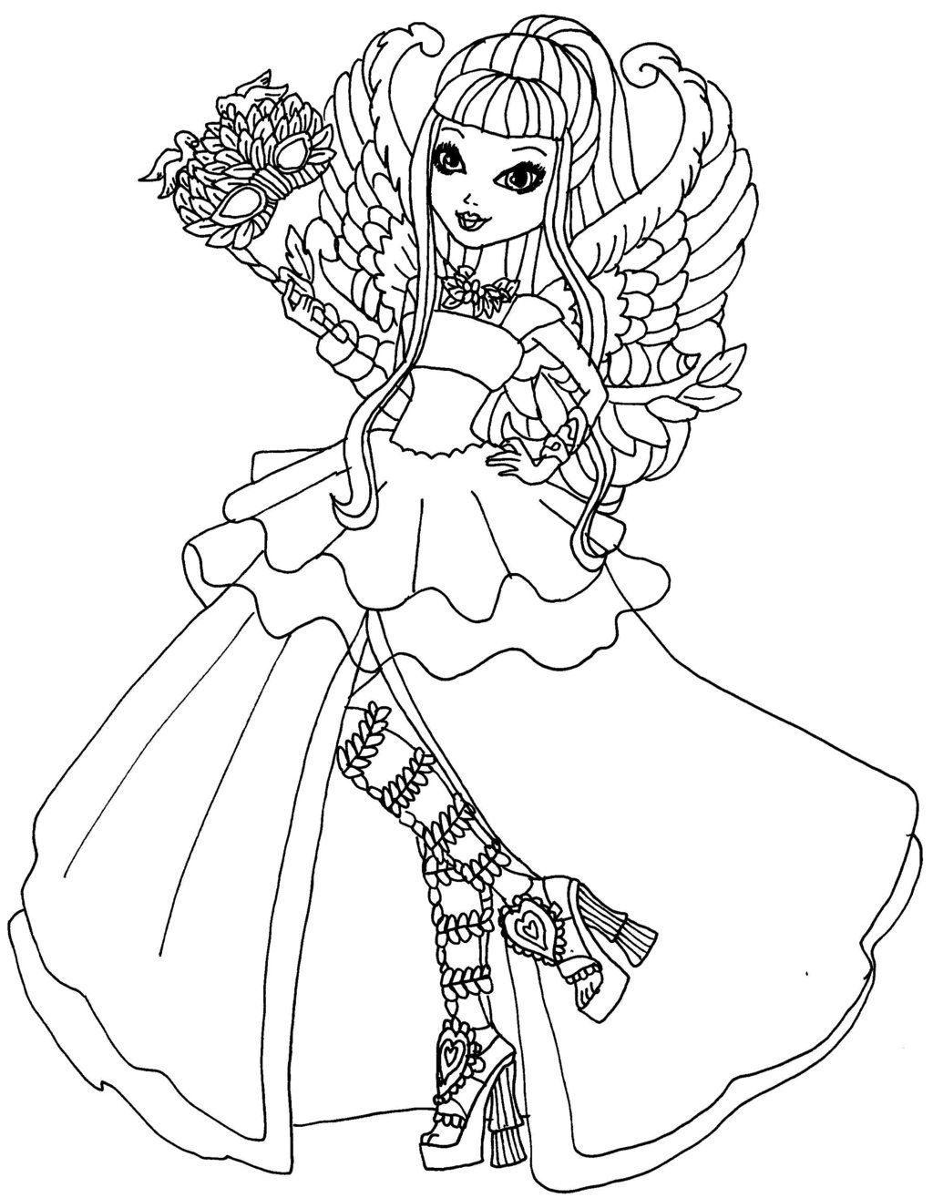 145 Enchanting Ever After High Coloring Pages Printable 45