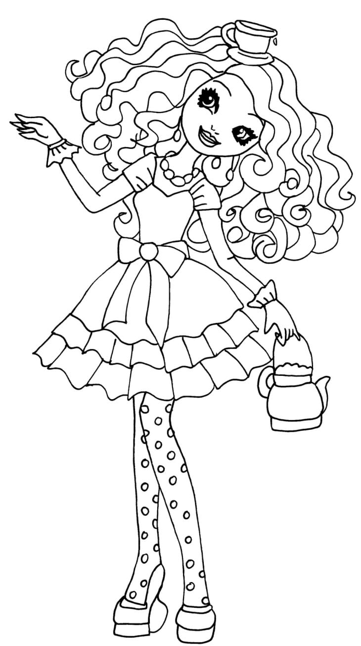 145 Enchanting Ever After High Coloring Pages Printable 49