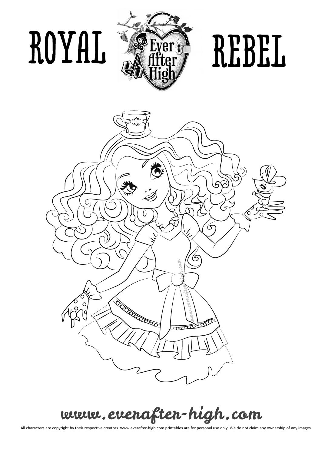 145 Enchanting Ever After High Coloring Pages Printable 63