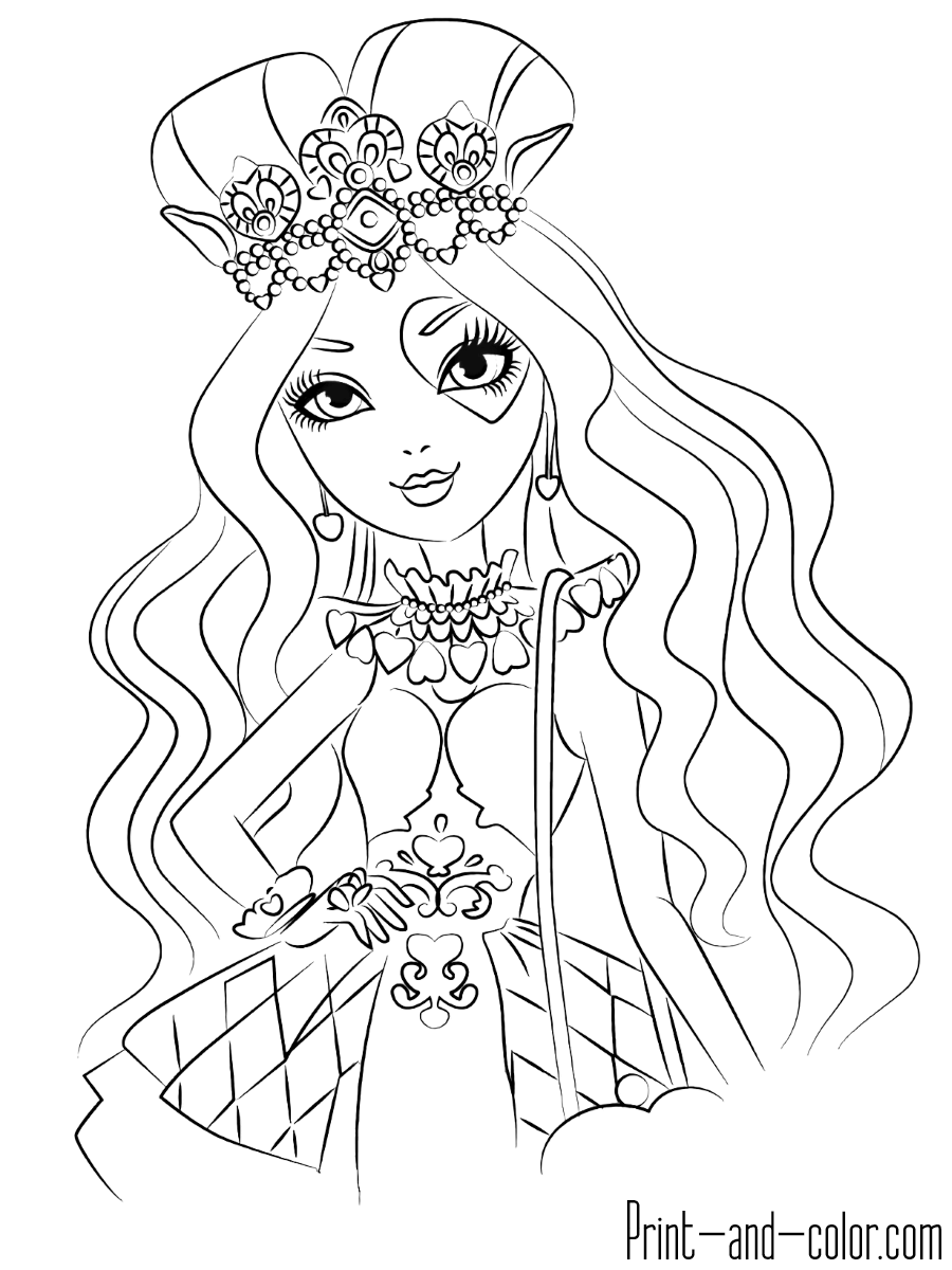 145 Enchanting Ever After High Coloring Pages Printable 64